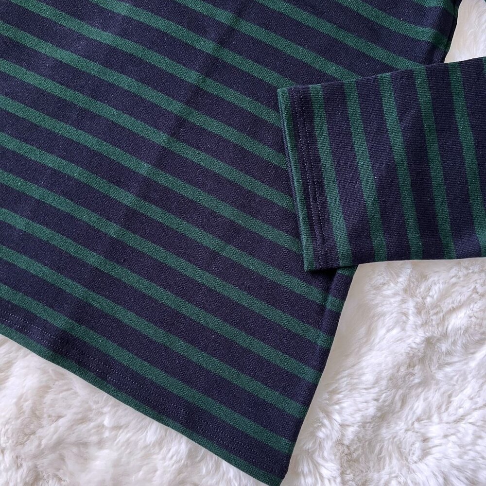 NWT - Saint James Meridien Stripe Unisex T-shirt - Navy/Fin - Picture 3 of 5